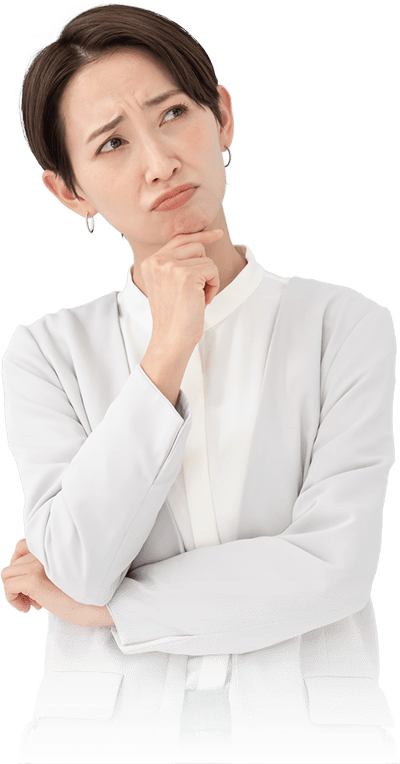 悩んでいる女性イメージ